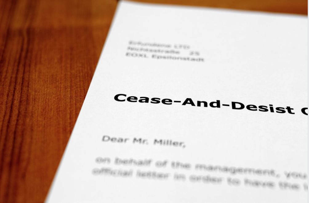 Cease and Desist Letter